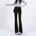 High-waisted Flared Jeans For Women, 2023 New Autumn Style, Stretchy, Slimming, Petite-friendly, Micro-flared Long Pants_ecoleips.com