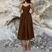 Women's Clothing Temperament Elegant Sexy Strap Backless Suspender Skirt Dress_ecoleips.com