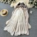 Women’s Clothing Casual Pants Summer Fairy Gentle Style All Match High Waist Loose Wide Leg Skirt Pants Cover Meat Cover Hip Chiffon Pants_ecoleips.com