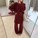 Korean Style Slimming Women's Knit Two Piece Set High Waisted Casual Patchwork Skirt Fashionable Versatile Clothing_ecoleips.com
