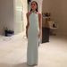 Sexy Halter Neck Wrap Dress For Women - Bodycon Tie-Waist A-Line Maxi Dress With High Elasticity, (White Cyan, Navy, Brown, Green)_ecoleips.com