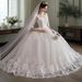 Women's Clothing French Style Long Sleeved Wedding Dress Simple Elegant Floor Length Slimming Plus Size Petite Design For Spring_ecoleips.com