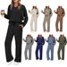 2026 Spring And Autumn Commuting Suit Women's Long-Sleeve Drawstring Solid Color Casual Pants Set Bestseller On_ecoleips.com