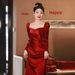 French-style Fishtail Toast Dress Brides, 2026 New Model, Burgundy, High-end Engagement Dress, Wedding Evening Gown For_ecoleips.com