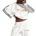Women's Clothing Autumn Winter Parisian Loose Casual Long Sleeved Sweatshirt Joggers Set Letter Print 9019_ecoleips.com