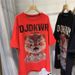 Women's Clothing pounds fat mm heavy industry hot diamond short sleeved T shirt women's New Year red dragon loose thickened brushed top_ecoleips.com