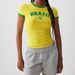 Slim Fit Sexy Blouse for Mature Women European And American Street Style Top with Brazilian Letter Embroidery New Summer Fashion for Women_ecoleips.com