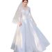 Women's Simple Bridal Wedding Veil New Style Single Layer Long Train with Hair Comb Wedding Party Wear_ecoleips.com