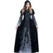 Halloween Cosplay Adult Costume Vampire Witch Queen Long Dress Party Uniform_ecoleips.com