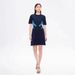 Nanyou High-End Women's Fashion 2025 New Pattern Jacquard Cool Short-Sleeve Knitted Dress Slim Fit_ecoleips.com