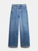 K New High Waist Bright Line Wide Leg Jeans Retro Slim Women's Jeans_ecoleips.com