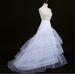 White Petticoat Slip With Double Hoops & Triple Layers For Wedding Dresses, Ball Gowns, And Lolita Fashion – Elegant Bustle & Train Support_ecoleips.com