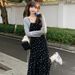 Summer New Floral Tank + Lazy Style Sunscreen Cardigan 2-Piece Maternity Dress_ecoleips.com