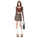 ng2510292 American-style Spicy Girl PU Leather Skirt, High-waisted A-line For Women, 2024 Autumn And Winter New Model,_ecoleips.com