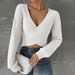 Aria Basics Aria Basics Cross-Border European And American Autumn New Women's Sweater Versatile Beaded Off-Shoulder Slim Fit Long Sleeve_ecoleips.com