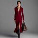 Autumn And Winter Women's Velvet Gorgeous Lapel Front Slit Maxi Skirt_ecoleips.com