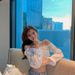 Women's Off-Shoulder Crop Top High-Waisted Puff Sleeves Spring/Summer 2024 Trendy Style_ecoleips.com