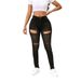 Women's Clothing Summer New Style Ripped Versatile Slim Hip Lifting Pencil Pants Long Pants_ecoleips.com