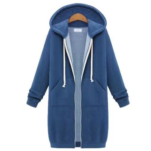 Women's Clothing Autumn And Winter Women's Clothing Mid Length Hooded Long Sleeved Sweatshirt Women's Winter_ecoleips.com
