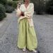 Women's Clothing Summer Loose Bubble Jogger Pants Elegant Casual Trousers American Style For Commuting Spring/Autumn Regular Fit Polyester_ecoleips.com