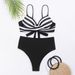Women's Clothing Women's Bikini Swimsuit Striped Tie-Bind Gathered Fashion Sexy Swimming Water Sport Activity_ecoleips.com