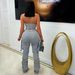 Women's Drawstring Wide-Leg Pants | High Waisted Casual Trousers With Belt Loops | Streetwear Polyester Straight Leg Pants (Light Gray/Khaki, S-XXL)_ecoleips.com