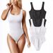 Women's U-Neck Sleeveless Vest Tights_ecoleips.com