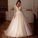 Women's wedding dress V-neck bride forest style slim fit lace wedding dress spring _ecoleips.com