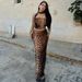 AC317 Style Women's Clothing 2025 Autumn New Sexy Leopard Print Halter Top Hot Girl Bodycon Skirt Set For Women_ecoleips.com