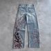 In-stock Cross-border Heavyweight 3D Printed Y2K American Retro Wide-leg Loose High-waisted Jeans For Men And Women_ecoleips.com