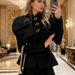 Women's Clothing Women’s Elegant Tweed Blazer – Classic Black & White Slim-Fit Jacket (S-L)_ecoleips.com