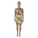 Women's Sexy Camisole Bodycon Midi Skirt Set Slim Fit Butterfly Embroidered Clothing_ecoleips.com