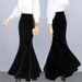 Verve Velvet Midi Autumn New High-end Long Fishtail Plus Size Hip High Waist Winter Skirt_ecoleips.com