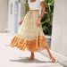 European And American Cross-border Foreign Trade 2025 Summer New Bohemian Vacation Beach Casual Retro Floral Print Skirt_ecoleips.com