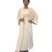 Verve 2025 New Dubai Turkish Muslim Women's Dress Cardigan Robe Inner Two-Piece Set_ecoleips.com