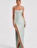 Women's Clothing Fashion High End Satin Sleeveless Suspender Dress New Sexy Backless Strap Waist Long Dress_ecoleips.com