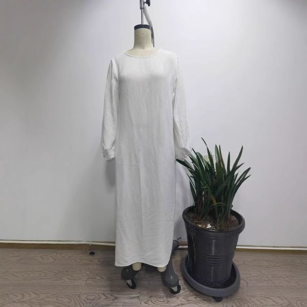 2025 Muslim Women's New Casual Long Robe_ecoleips.com