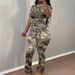 Women's Clothing Casual Fashion Random Printing Short Sleeved T Shirt Trousers Women's Suit_ecoleips.com