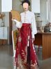 New Chinese Hanfu Mamian Skirt Heavy Embroidery Cloud Shoulder Engagement Spring Summer Petite Suit Plus Size National_ecoleips.com