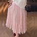 Light Flowing Pleated For Women New Style Large Hem Slimming Ruched A-line Skirt_ecoleips.com