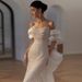 Women's Clothing High End Heavy Duty Light Wedding Dress One Shoulder Bride Temperament Light Luxury Niche Dress Banquet Long Skirt_ecoleips.com