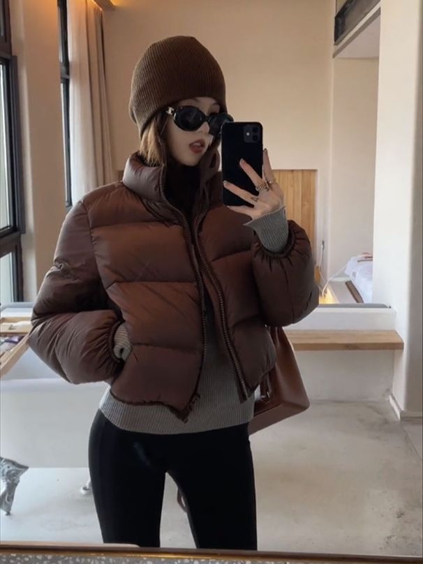 New Autumn Winter Short Parkas Jacket Women Warm Zipper Loose Down Coat Female Cotton Jacket Solid Thick Windproof Outerwear_ecoleips.com