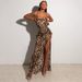 2024 Summer New Fashion Printed Slim Backless Chain Strap Midi Dress For Women Wholesale_ecoleips.com