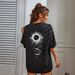 Oversized Cotton Feel T-Shirt Comfortable Artistic Print Relaxed Fit Casual Tee for Everyday Women's Clothing Tops_ecoleips.com