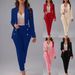 Women's Clothing Women's New Fashion Button Slim Lapel Cardigan Temperament Suit Jacket Suit_ecoleips.com