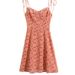 2024 Summer New Women's European And American Resort Style Casual Strap Short Skirt Floral Ruched Camisole Dress_ecoleips.com