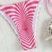 Women's Clothing Sexy Ins Striped Straps Lace Up Love Swimsuit Bikini_ecoleips.com