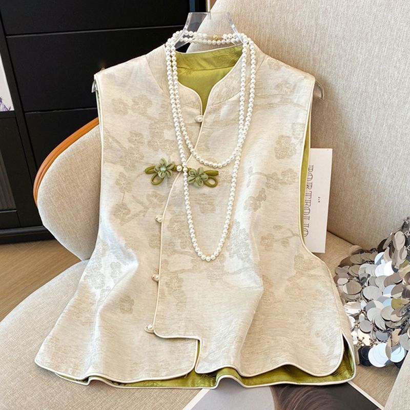 K New Temperament Round Neck High-end Top For Women In Vest. No Necklaces Or Other Accessories_ecoleips.com