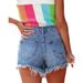 2023 Summer New European And American Women's Ripped Tassel Fashion Casual Denim Shorts For Women_ecoleips.com