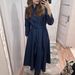 European And American Foreign Trade Cross-border French-style High-end Light Luxury Shirt Denim Dress, Fashionable_ecoleips.com